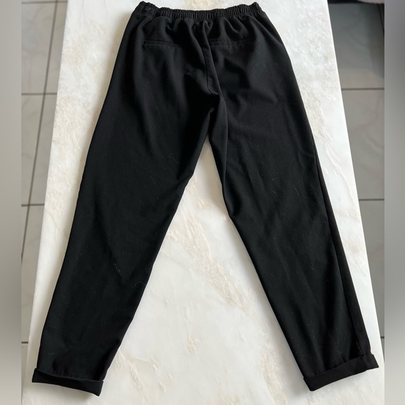 Bershka Black Trousers with Cuffed Ankles - Picture 3 of 3